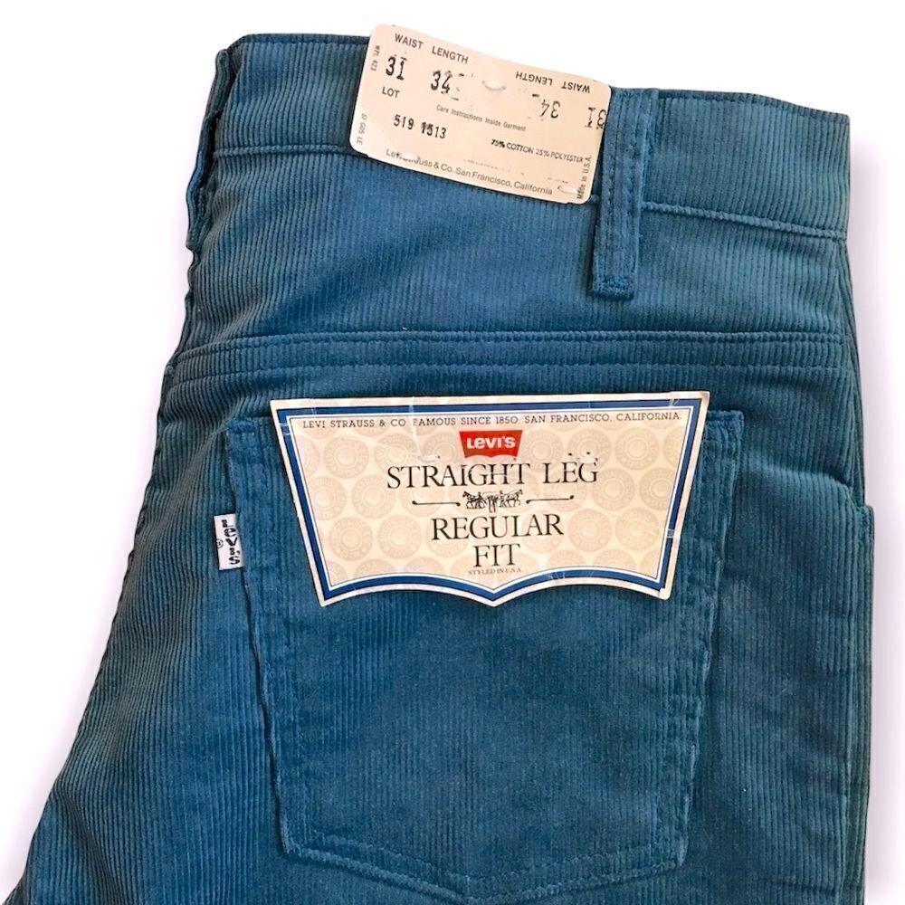 VINTAGE Levi’s 519 Blue Corduroy Pants 31 x 34